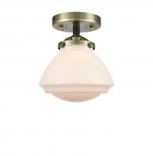  284-1C-BAB-G321-LED - Olean - 1 Light - 7 inch - Black Antique Brass - Semi-Flush Mount