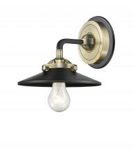  284BP-1W-BABBK-M6-BK - Railroad - 1 Light - 8 inch - Black Antique Brass - Sconce