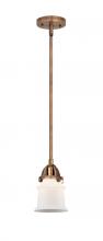  288-1S-AC-G181S - Canton - 1 Light - 5 inch - Antique Copper - Cord hung - Mini Pendant