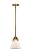  288-1S-BB-G61 - Cone - 1 Light - 6 inch - Brushed Brass - Cord hung - Mini Pendant