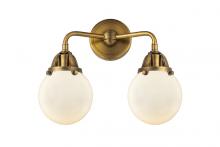  288-2W-BB-G201-6-LED - Beacon - 2 Light - 14 inch - Brushed Brass - Bath Vanity Light