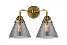  288-2W-BB-G43-LED - Cone - 2 Light - 16 inch - Brushed Brass - Bath Vanity Light