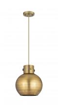  410-1PM-BB-M410-10BB - Newton Sphere - 1 Light - 10 inch - Brushed Brass - Cord hung - Pendant