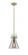  411-1SS-BB-G411-8SM - Newton Cone - 1 Light - 8 inch - Brushed Brass - Mini Pendant