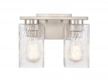  419-2W-SN-CL-LED - Juneau - 2 Light - 11 inch - Satin Nickel - Bath Vanity Light