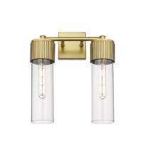  428-2W-BB-G428-12CL - Bolivar - 2 Light - 14 inch - Brushed Brass - Bath Vanity Light