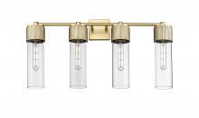  428-4W-BB-G428-12CL - Bolivar - 4 Light - 31 inch - Brushed Brass - Bath Vanity Light