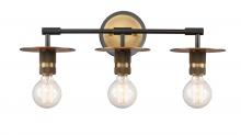  431-3W-BBB-LED - Aurora - 3 Light - 22 inch - Black Brushed Brass - Bath Vanity Light