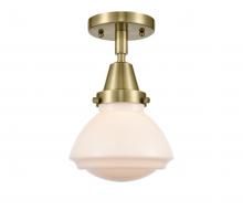  447-1C-AB-G321-LED - Olean - 1 Light - 7 inch - Antique Brass - Flush Mount