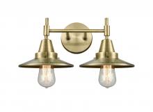  447-2W-AB-M4-AB-LED - Railroad - 2 Light - 17 inch - Antique Brass - Bath Vanity Light