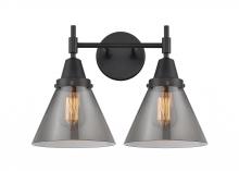  447-2W-BK-G43-LED - Cone - 2 Light - 17 inch - Matte Black - Bath Vanity Light