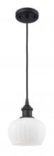 Innovations Lighting 516-1P-BK-G91-LED - Fenton - 1 Light - 7 inch - Matte Black - Cord hung - Mini Pendant