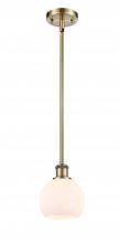  516-1S-AB-G121-6-LED - Athens - 1 Light - 6 inch - Antique Brass - Mini Pendant