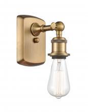  516-1W-BB-LED - Bare Bulb - 1 Light - 5 inch - Brushed Brass - Sconce