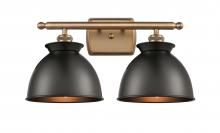  516-2W-BB-M14-BK-LED - Adirondack - 2 Light - 18 inch - Brushed Brass - Bath Vanity Light