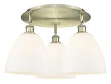  516-3C-AB-GBD-91 - Bristol - 3 Light - 21 inch - Antique Brass - Flush Mount