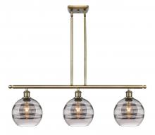  516-3I-AB-G556-8SM - Rochester - 3 Light - 36 inch - Antique Brass - Cord hung - Island Light