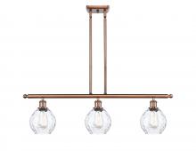  516-3I-AC-G362-LED - Waverly - 3 Light - 36 inch - Antique Copper - Cord hung - Island Light