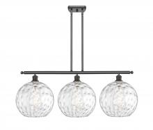  516-3I-OB-G1215-12 - Athens Water Glass - 3 Light - 39 inch - Oil Rubbed Bronze - Stem Hung - Island Light