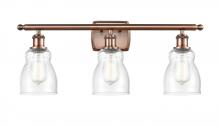  516-3W-AC-G394-LED - Ellery - 3 Light - 25 inch - Antique Copper - Bath Vanity Light