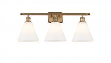  516-3W-BB-GBC-81 - Berkshire - 3 Light - 28 inch - Brushed Brass - Bath Vanity Light