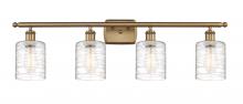  516-4W-BB-G1113 - Cobbleskill - 4 Light - 35 inch - Brushed Brass - Bath Vanity Light