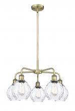  516-5CR-AB-G362 - Waverly - 5 Light - 24 inch - Antique Brass - Chandelier