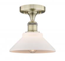  616-1F-AB-G131 - Orwell - 1 Light - 8 inch - Antique Brass - Flush Mount