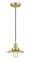  616-1PH-SG-M4 - Edison - 1 Light - 8 inch - Satin Gold - Cord hung - Mini Pendant