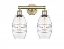  616-2W-AB-G557-6CL - Vaz - 2 Light - 15 inch - Antique Brass - Bath Vanity Light