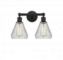  616-2W-BK-G275 - Conesus - 2 Light - 15 inch - Matte Black - Bath Vanity Light