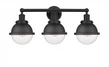  616-3W-BK-HFS-62-BK - Hampden - 3 Light - 25 inch - Matte Black - Bath Vanity Light