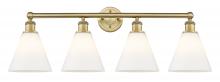  616-4W-BB-GBC-81 - Berkshire - 4 Light - 35 inch - Brushed Brass - Bath Vanity Light