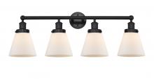  616-4W-BK-G61 - Cone - 4 Light - 33 inch - Matte Black - Bath Vanity Light