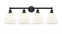  616-4W-BK-GBD-751 - Bristol - 4 Light - 35 inch - Matte Black - Bath Vanity Light