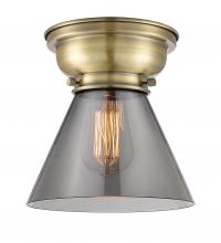  623-1F-AB-G43-LED - Cone - 1 Light - 8 inch - Antique Brass - Flush Mount