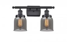  916-2W-BK-G53-LED - Bell - 2 Light - 16 inch - Matte Black - Bath Vanity Light