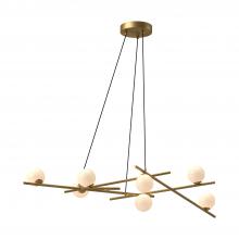  CH89854-BG/GO - Amara 54-in Brushed Gold/Glossy Opal Glass LED Chandeliers