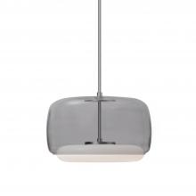  PD70615-SM/BN-UNV - Enkel 15-in Smoked/Brushed Nickel LED Pendant