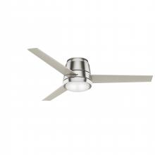  59573 - Casablanca 54 in Commodus Brushed Nickel Low Profile Ceiling Fan with LED Light Kit and Wall Control