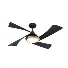  52846 - Casablanca 52 in Vespucci ENERGY STAR® Matte BK Damp Rated Ceiling Fan w/ LED Lt Kit