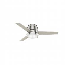  59570 - Casablanca 44 in Commodus Brushed Nickel Low Profile Ceiling Fan with LED Light Kit and Wall Control