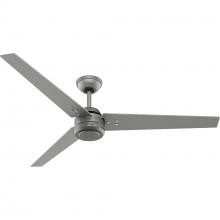  52981 - Hunter 60 inch Cassius ENERGY STAR® Matte Silver Damp Rated Ceiling Fan and Wall Control