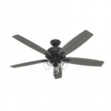  51614 - Hunter 60 inch Dondra ENERGY STAR® Matte Black Ceiling Fan with LED Light Kit and Pull Chain