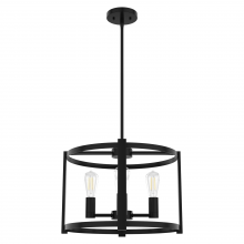  19133 - Hunter Astwood Matte Black 4 Light Small Chandelier Ceiling Light Fixture