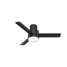  51333 - Hunter 44 inch Gilmour Matte Black Low Profile Damp Rated Ceiling Fan with LED Light Kit