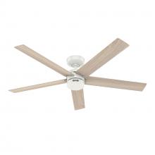  52929 - Hunter 52 inch Burton Fresh White Damp Rated Ceiling Fan and Wall Control