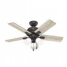  52352 - Hunter 44 inch Crystal Peak Noble Bronze Ceiling Fan with LED Light Kit and Pull Chain