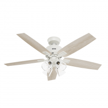  52430 - Hunter 52 inch Gatlinburg HunterExpress Matte White Ceiling Fan with LED Light Kit