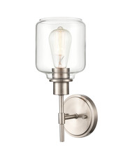  6941-SN - Asheville 1-Light Wall Sconce Satin Nickel